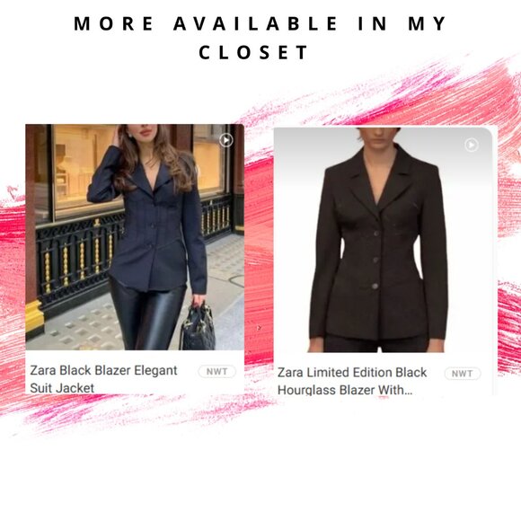 Zara Limited Edition Black Hourglass Blazer With Corset In Size XS NWT - Picture 17 of 17